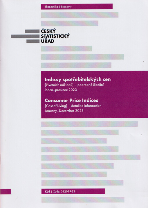 Indexy spotřebitelských cen (životních nákladů) - podrobné členění : leden - prosinec 2023 = Consumer price indices (cost-of-living) - datailed information : January - December 2023