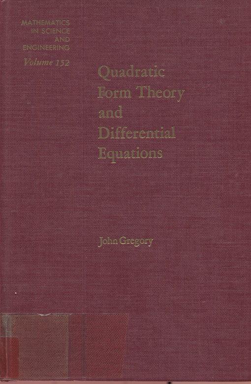Quadratic form theory and differential equations