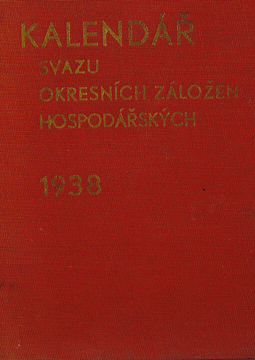 Kalendář Svazu okresních záložen hospodářských
