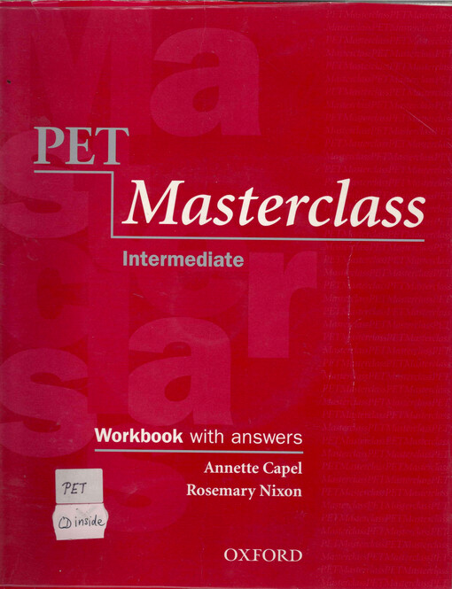 PET Masterclass : intermediate. Workbook with answers