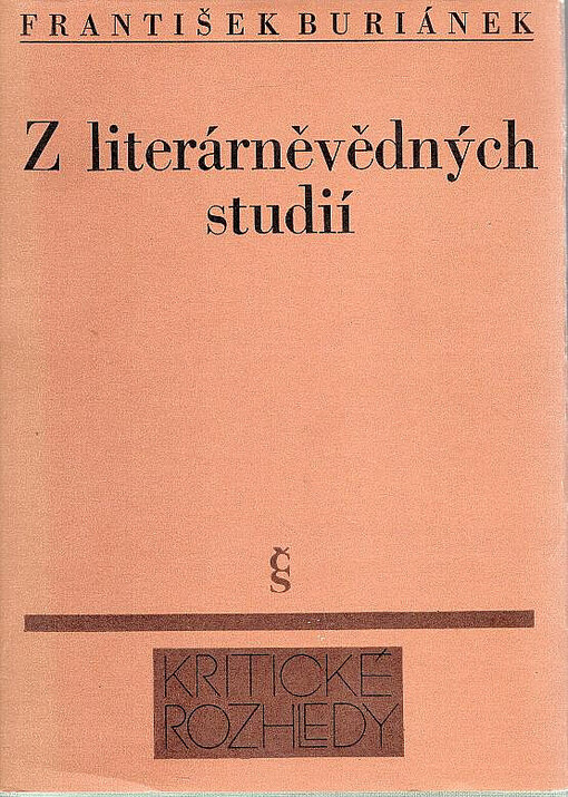 Z literárněvědných studií :[výbor z let 1953-1983]