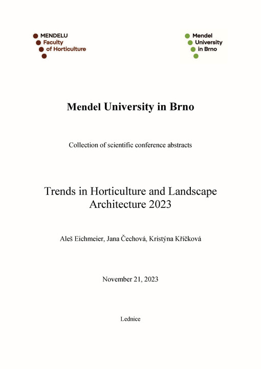 Trends in horticulture and landscape architecture 2023 : collection of scientific conference abstracts : November 21, 2023