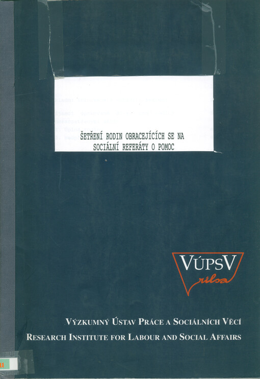 Šetření rodin obracejících se na sociální referáty o pomoc