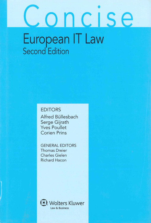 Concise European IT law