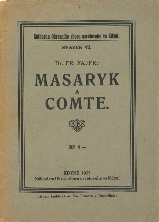 Masaryk a Comte