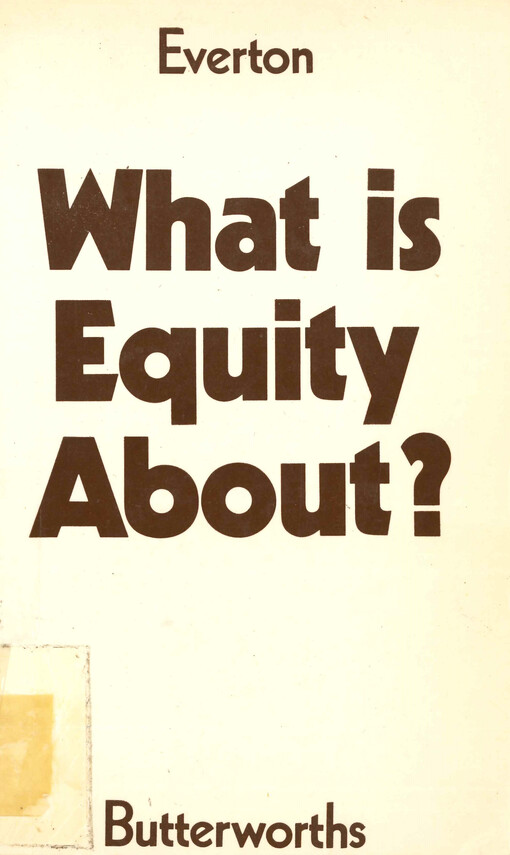 What is equity about?