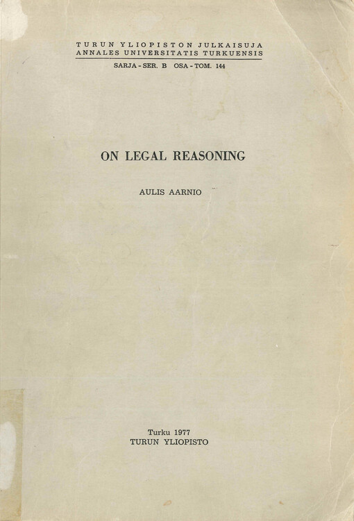 On legal reasoning