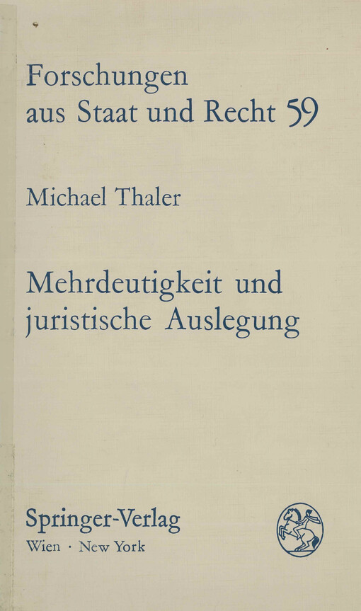 Mehrdeutigkeit und juristische Auslegung