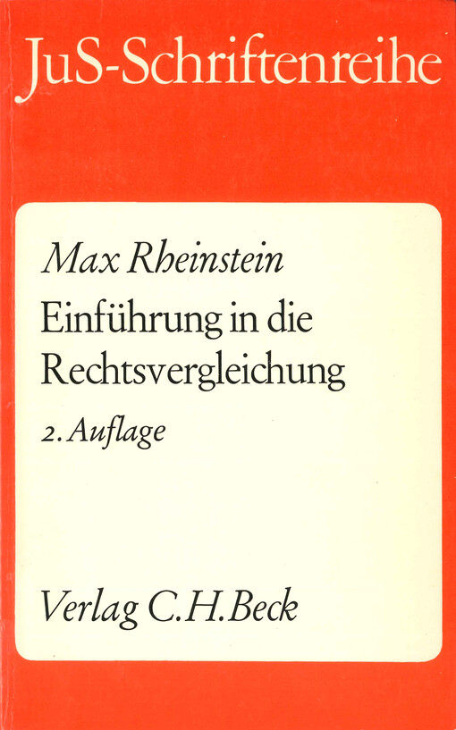 Einführung in die Rechtsvergleichung