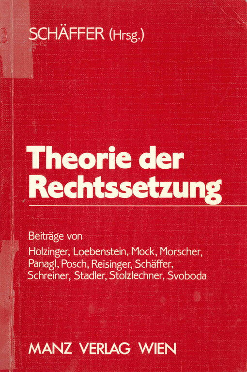 Theorie der Rechtssetzung