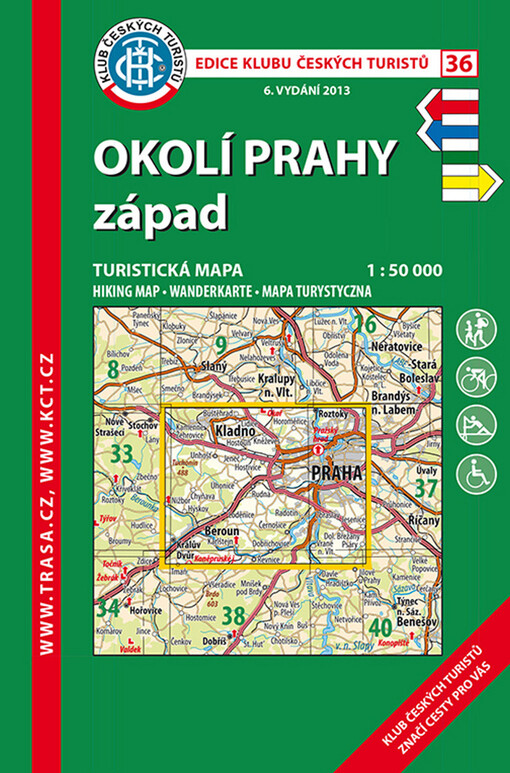 Okolí Prahy - západ turistická mapa 1:50^000