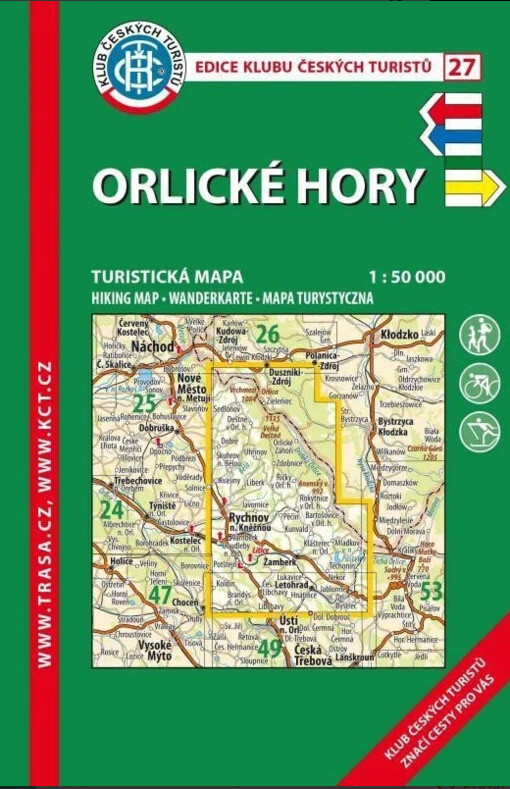 Orlické hory turistická mapa 1:50 000