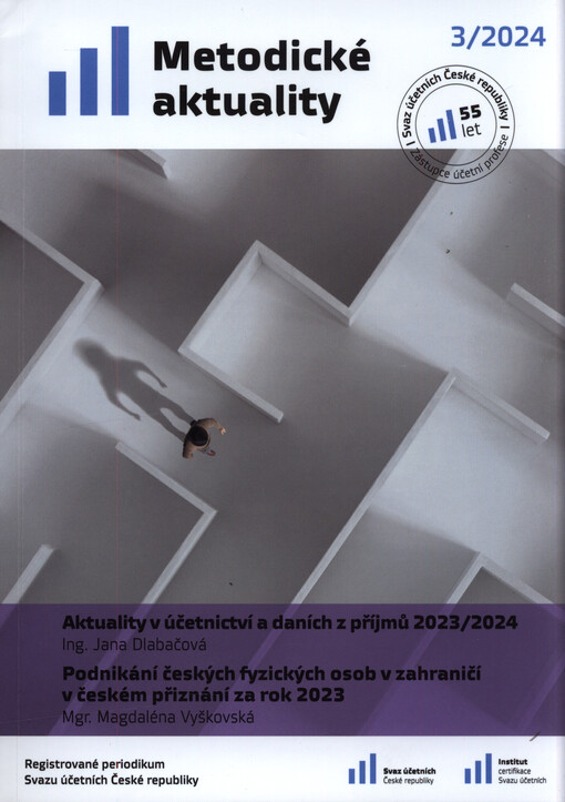 Aktuality v účetnictví a daních z příjmů 2023/2024
