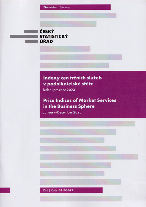 Indexy cen tržních služeb v podnikatelské sféře : leden - prosinec 2023 = Price indices of market services in the business sphere : January - December 2023