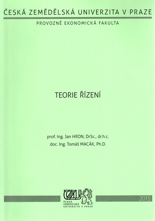 Teorie řízení, Vyd. 1.