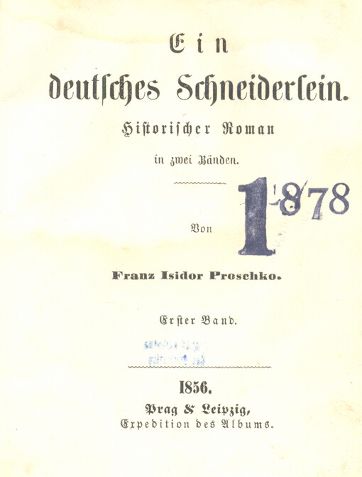 Ein deutsches Schneiderlein : historischer Roman in zwei Bänden