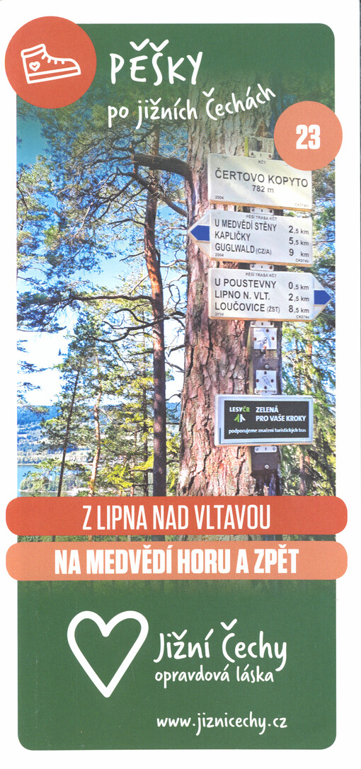 Pěšky po jižních Čechách. 23, Z Lipna nad Vltavou na Medvědí horu a zpět