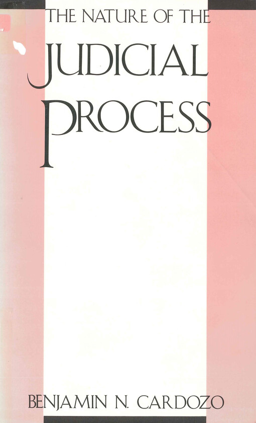 The nature of the judicial process