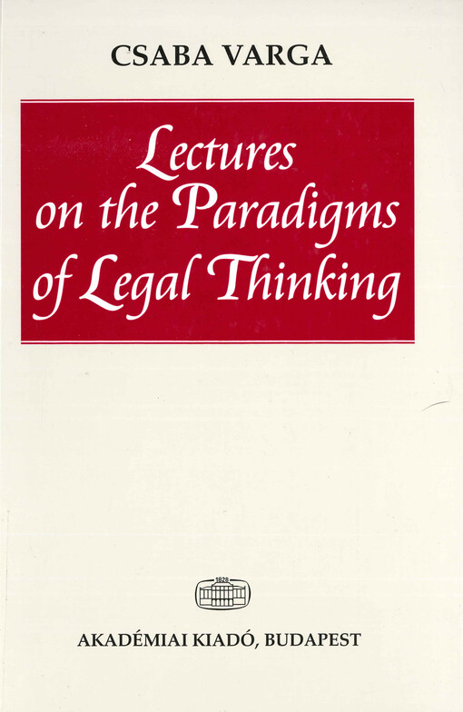 Lectures on the paradigms of legal thinking