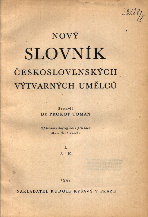 Nový slovník československých výtvarných umělců