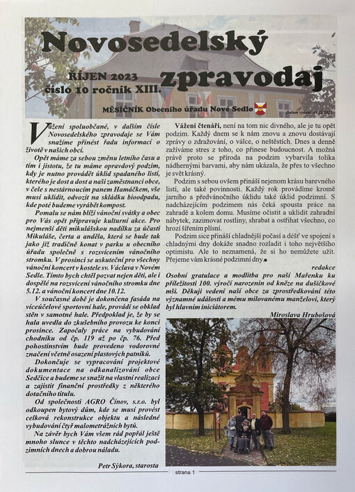 Novosedelský zpravodaj