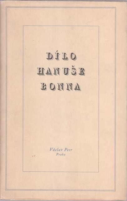 Dílo Hanuše Bonna :[Básně a překlady