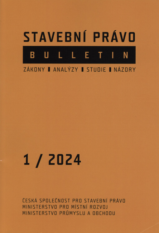 Stavební právo : bulletin : zákony, analýzy, studie, názory