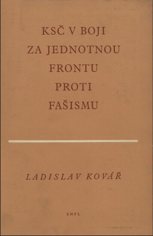 KSČ v boji za jednotnou frontu proti fašismu :(1933-1935)