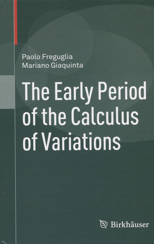 The early period of the calculus of variations