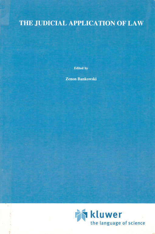 The judicial application of law