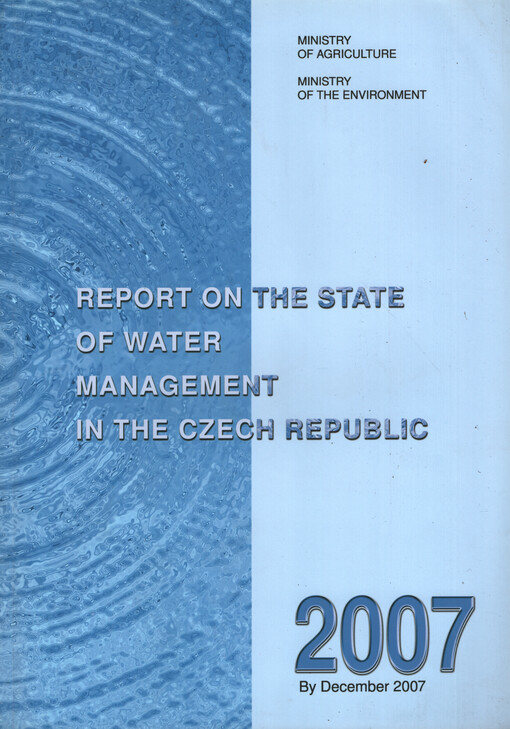 Report on the state of water management in the Czech Republic in 2007