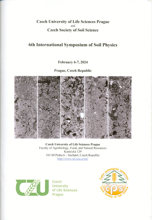 6th International Symposium of Soil Physics : February 6-7, 2024, Prague, Czech Republic