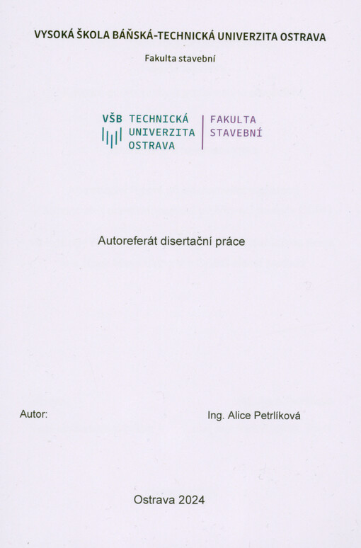 Anizotropní řešení při stanovování napjatosti v horninovém prostředí pomocí uvolňovací metody CCBO = Anisotropy respected in determination of the stress state in a rock mass using the CCBO relief method : autoreferát k disertační práci
