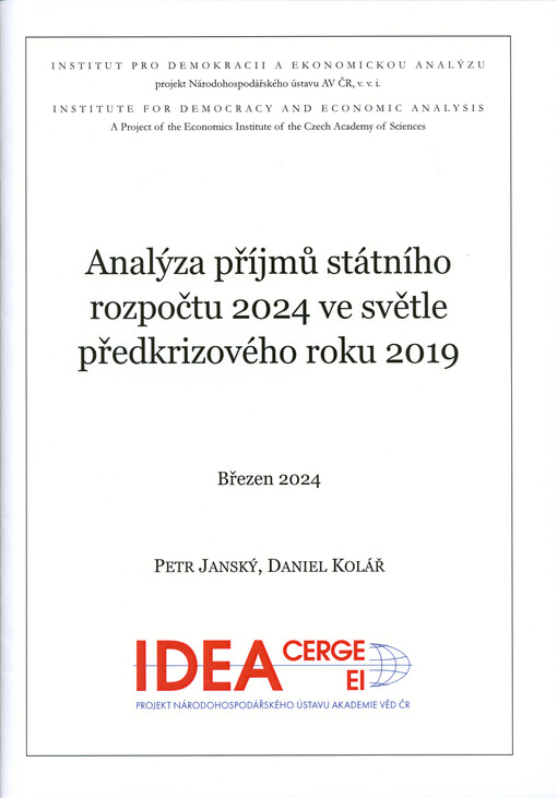 Analýza příjmů státního rozpočtu 2024 ve světle předkrizového roku 2019