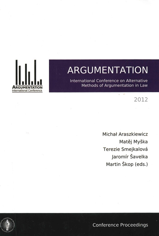 Argumentation 2012 : international conference on alternative methods of argumentation in law