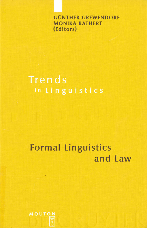 Formal linguistics and law