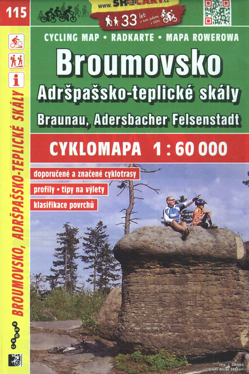 Broumovsko, Adršpašsko-teplické skály = Braunau, Adersbacher Felsenstadt : cyklomapa 1:60 000