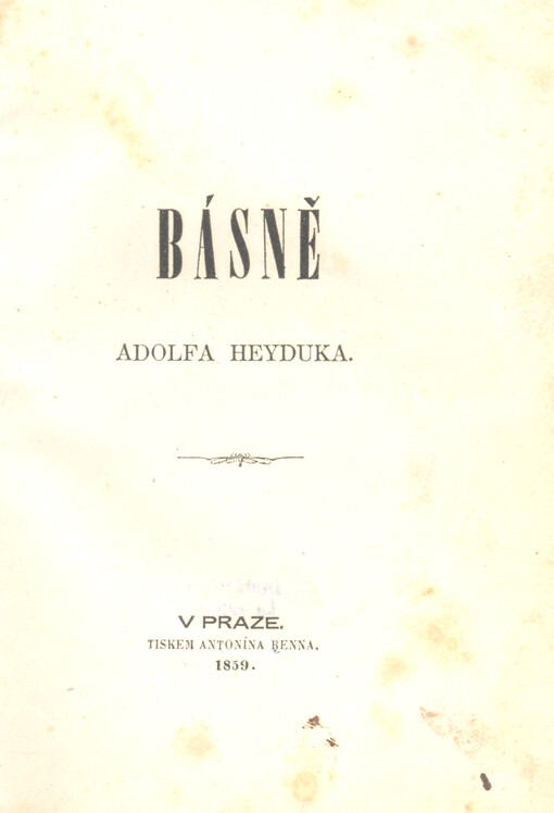 Básně Adolfa Heyduka