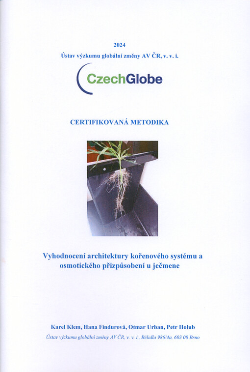 Vyhodnocení architektury kořenového systému a osmotického přizpůsobení u ječmene
