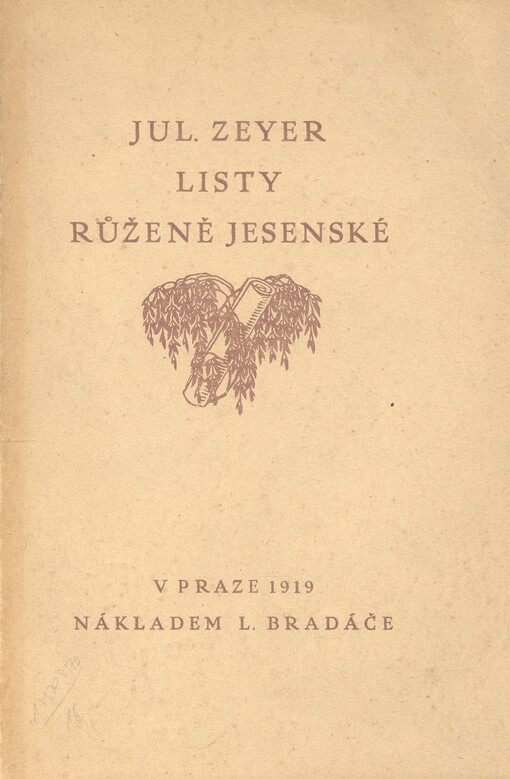 Listy Julia Zeyera Růženě Jesenské 1889-1900