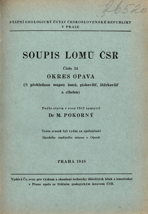 Soupis lomů ČSR. číslo 34, okres Opava
