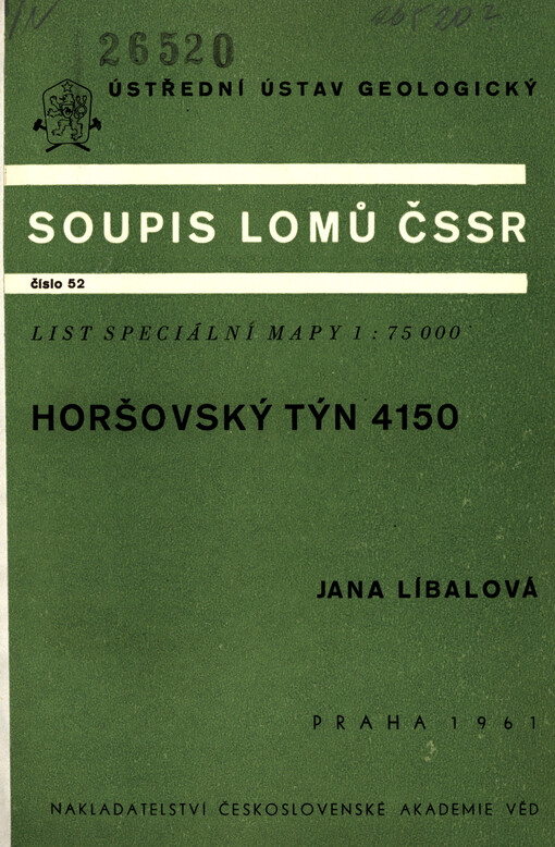 Soupis lomů ČSSR. Číslo 52, Horšovský Týn 4150