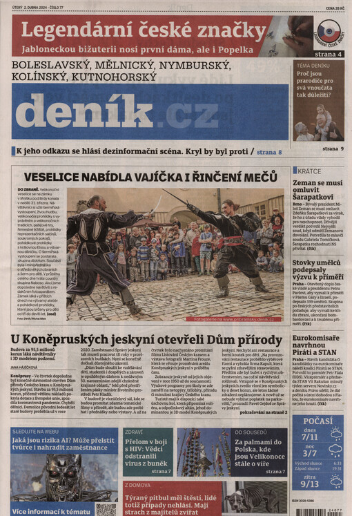 Boleslavský, mělnický, nymburský, kolínský, kutnohorský deník