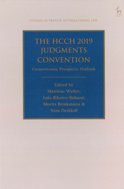 The HCCH 2019 judgments convention : cornerstones, prospects, outlook