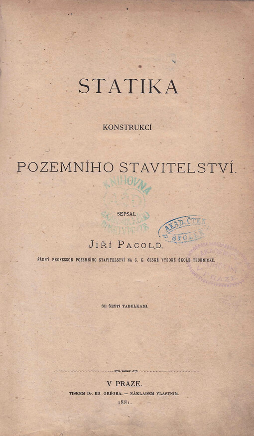 Statika konstrukcí pozemního stavitelství