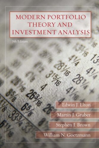 Modern portfolio theory and investment analysis