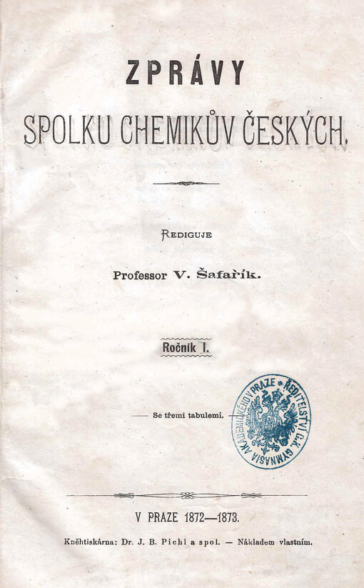 Zprávy spolku chemikův českých