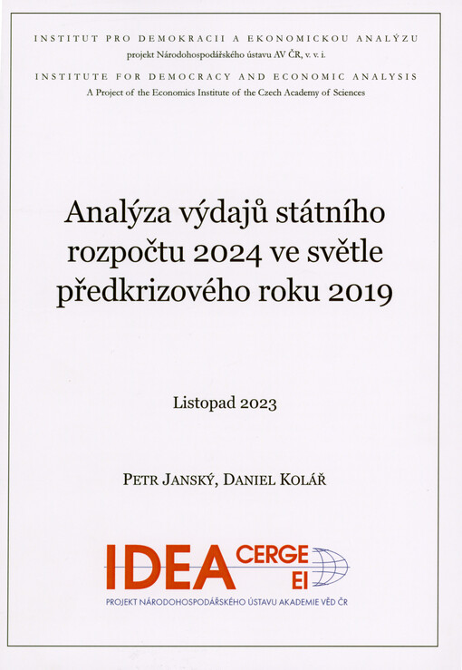Analýza výdajů státního rozpočtu 2024 ve světle předkrizového roku 2019