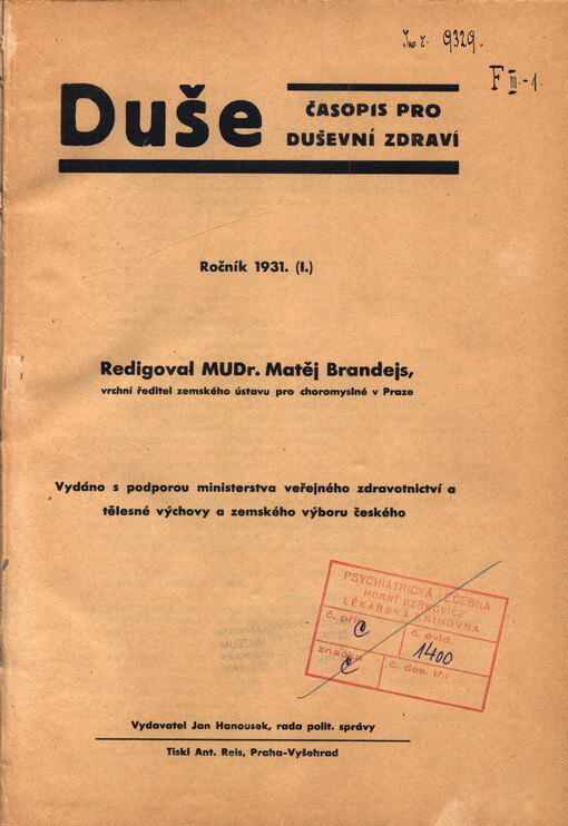 Duše : časopis pro duševní zdraví