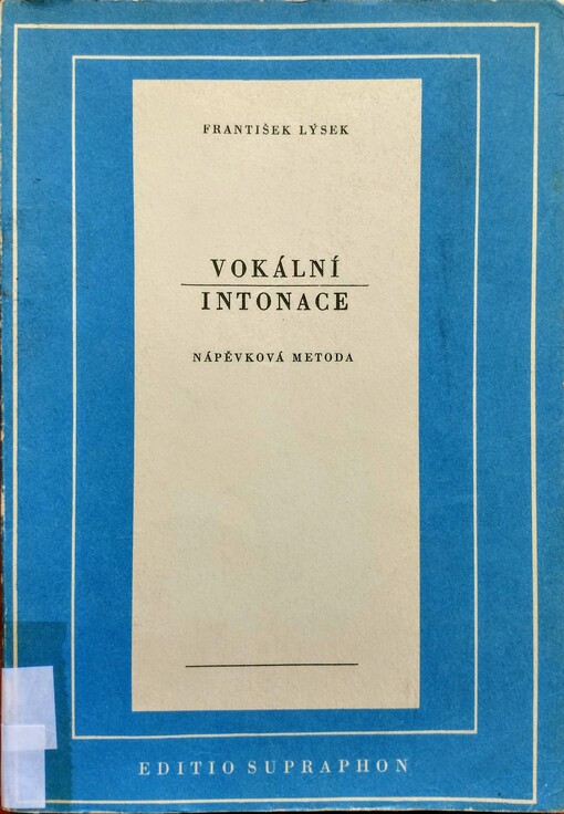Vokální intonace : nápěvková metoda